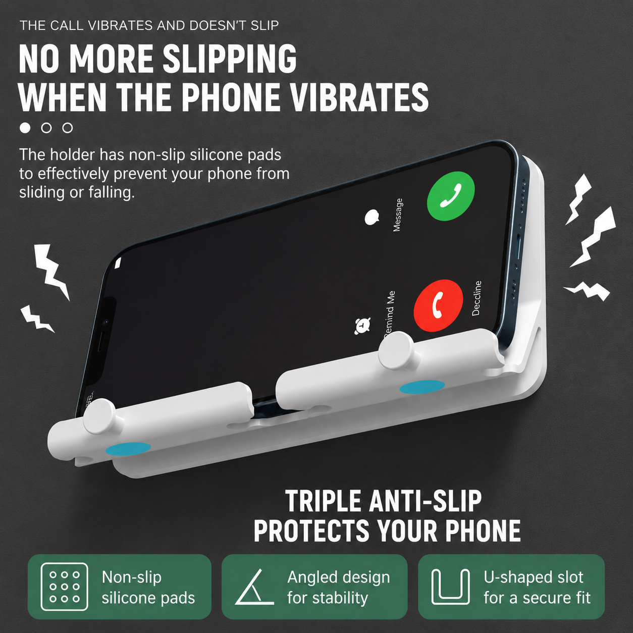Wall Mounted Phone Charging Holder
