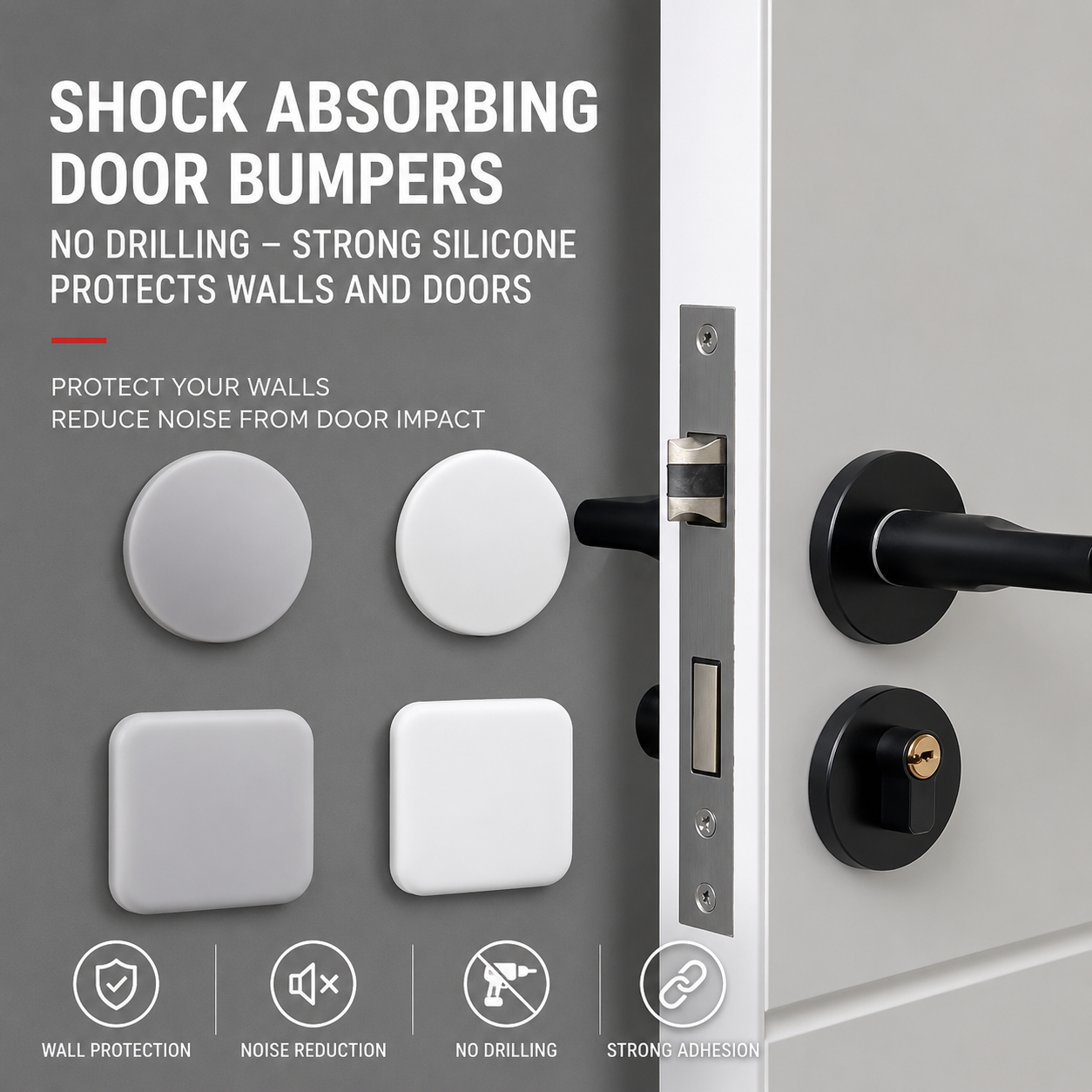 Silicone Door Handle Wall Protector