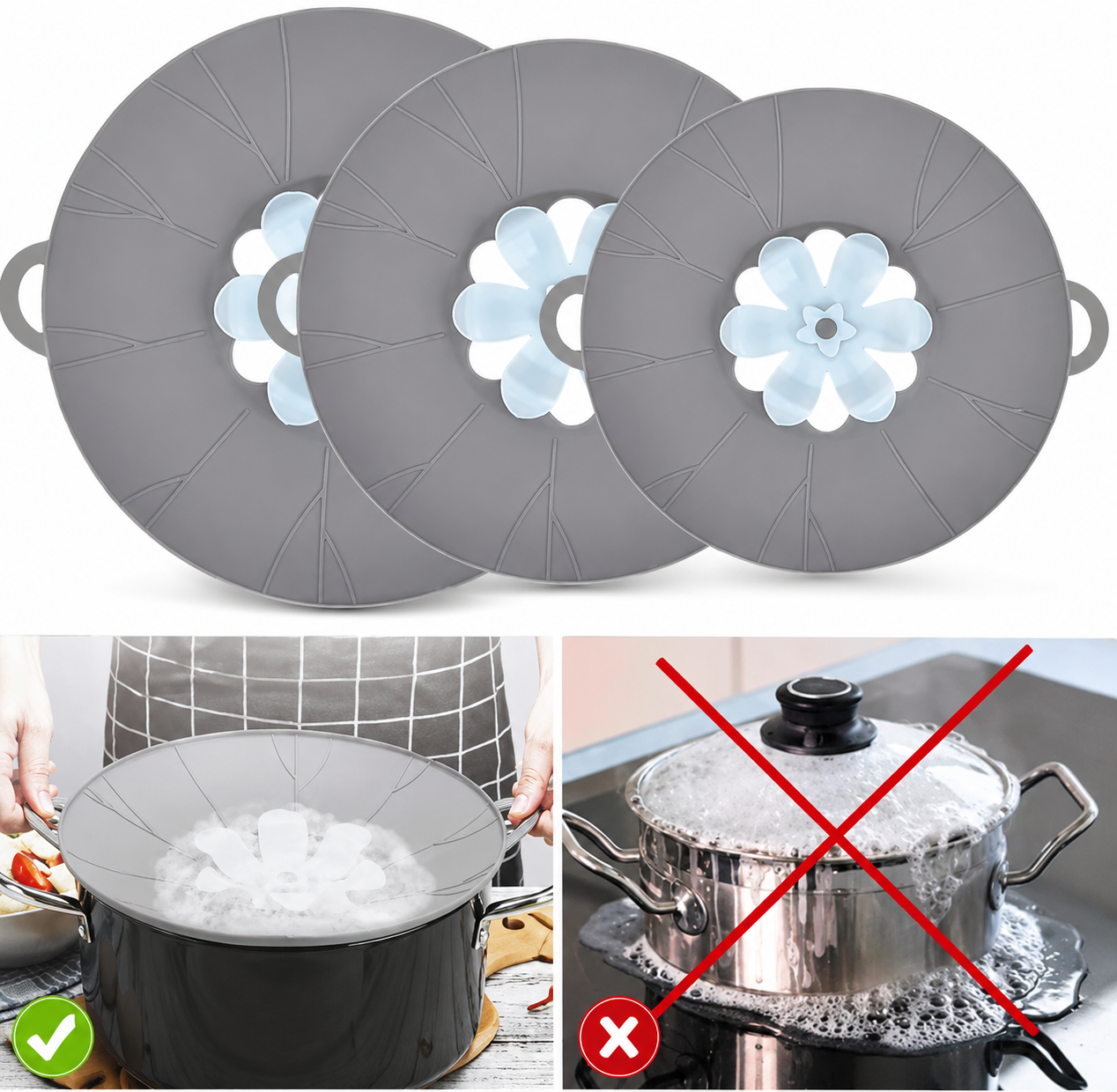 Silicone Anti-Boil Pot Lid